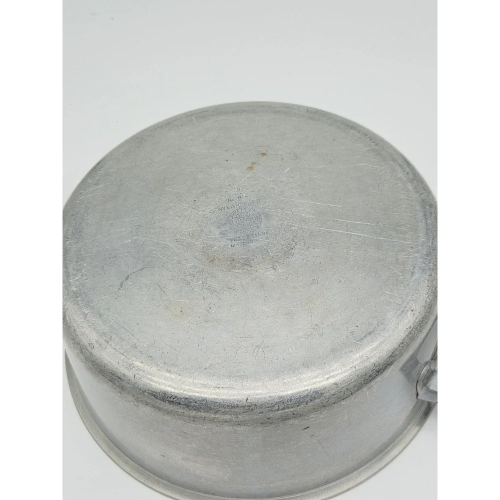 Vintage Wear-Ever No. 814 4 Qt. Aluminum Stock Pot‎ No Lid 10 2/8